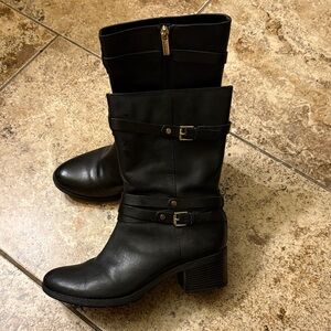 Bandolino Black Combat & Moto Boots